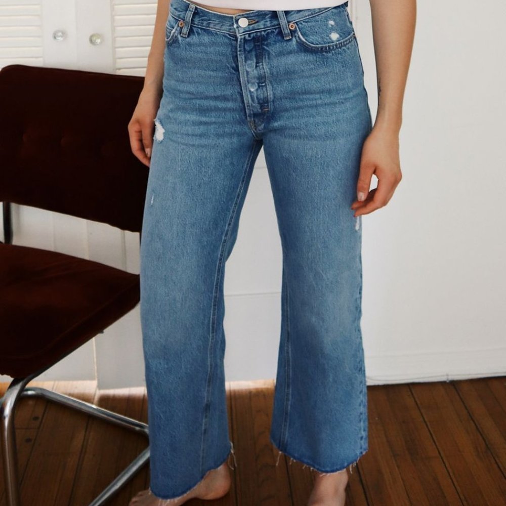 BDG Premium Vintage High-Waisted Wide Leg Jean – Light Blue Wash